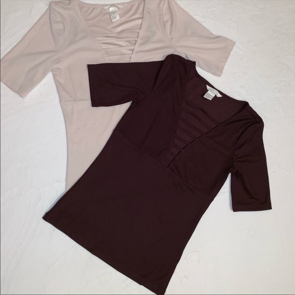 H&M 1/2 Sleeve Slim-Fit Tops - Picture 4 of 7